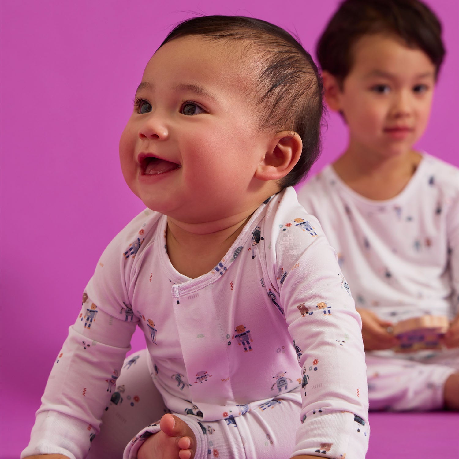 Love You a Bot Magnetic Convertible Coverall 6-9 Months