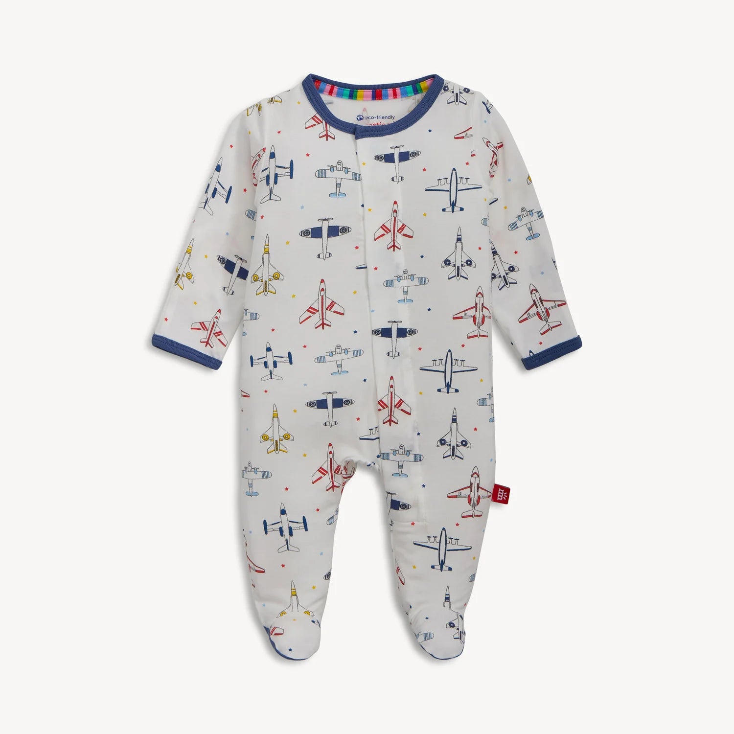 Just Plane Fun Modal Magnetic Footie 0-3 Months
