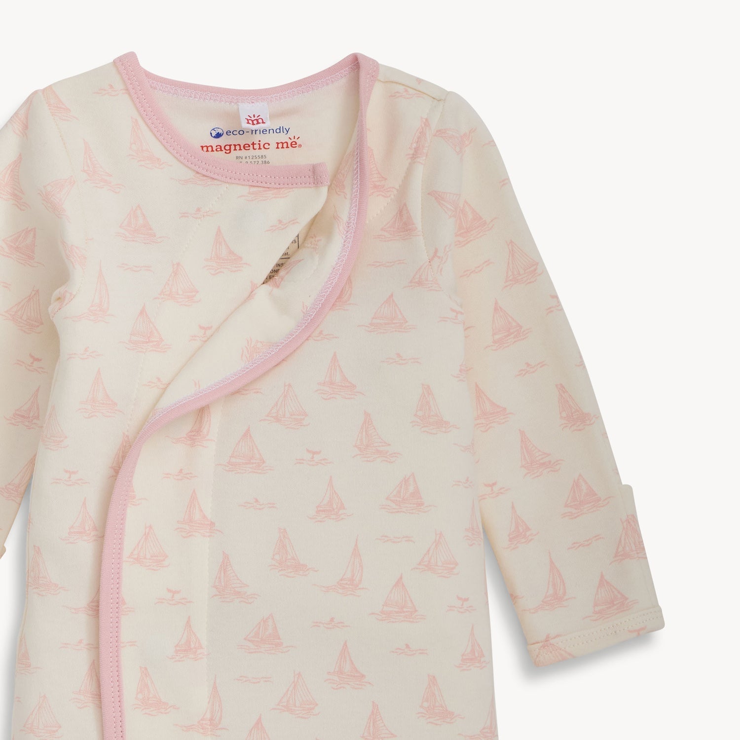 Tiny Tides Magnetic Gown + Hat Set - Pink NB-3 Mos.