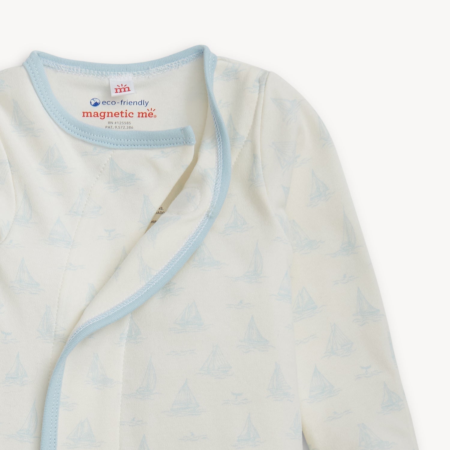 Tiny Tides Magnetic Gown + Hat Set - Blue NB-3 Mos.
