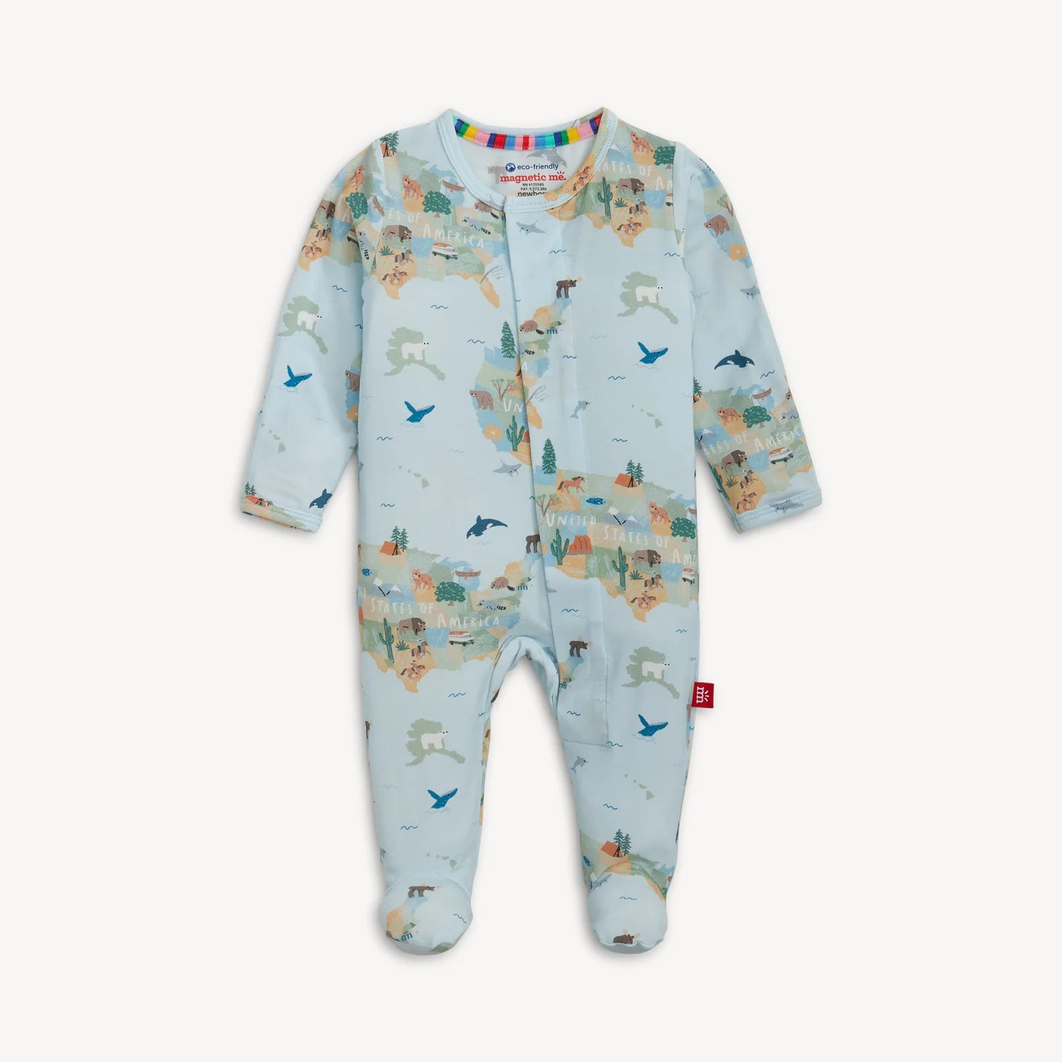 America the Beautiful Modal Magnetic Footie 3-6 Months