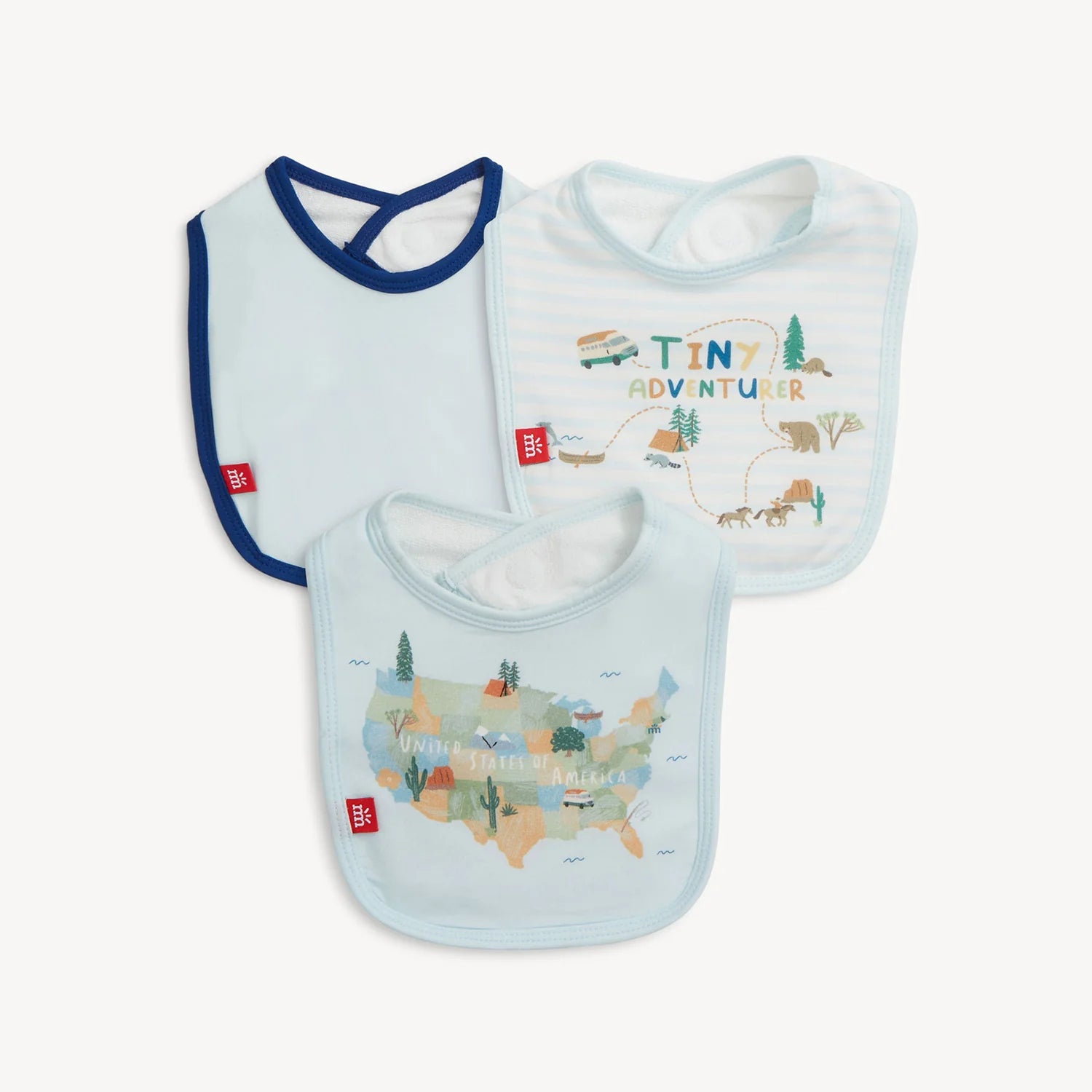 America the Beautiful Magnetic Bibs (3-pack)