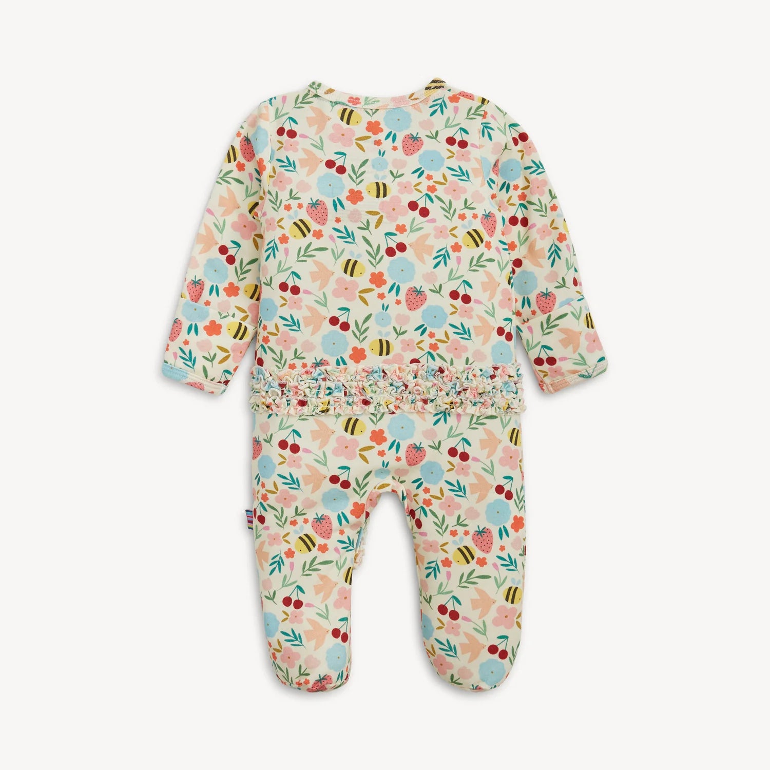 HONEY BLOSSOM MODAL FOOTIE W/RUFFLE 3-6 MOS