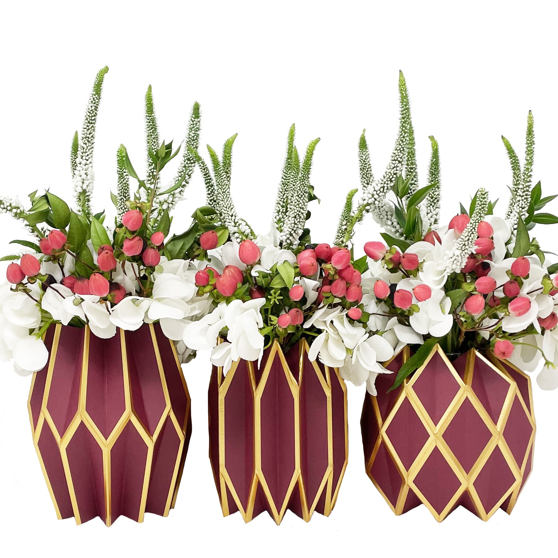 Red Vase Wrap (set of 3)