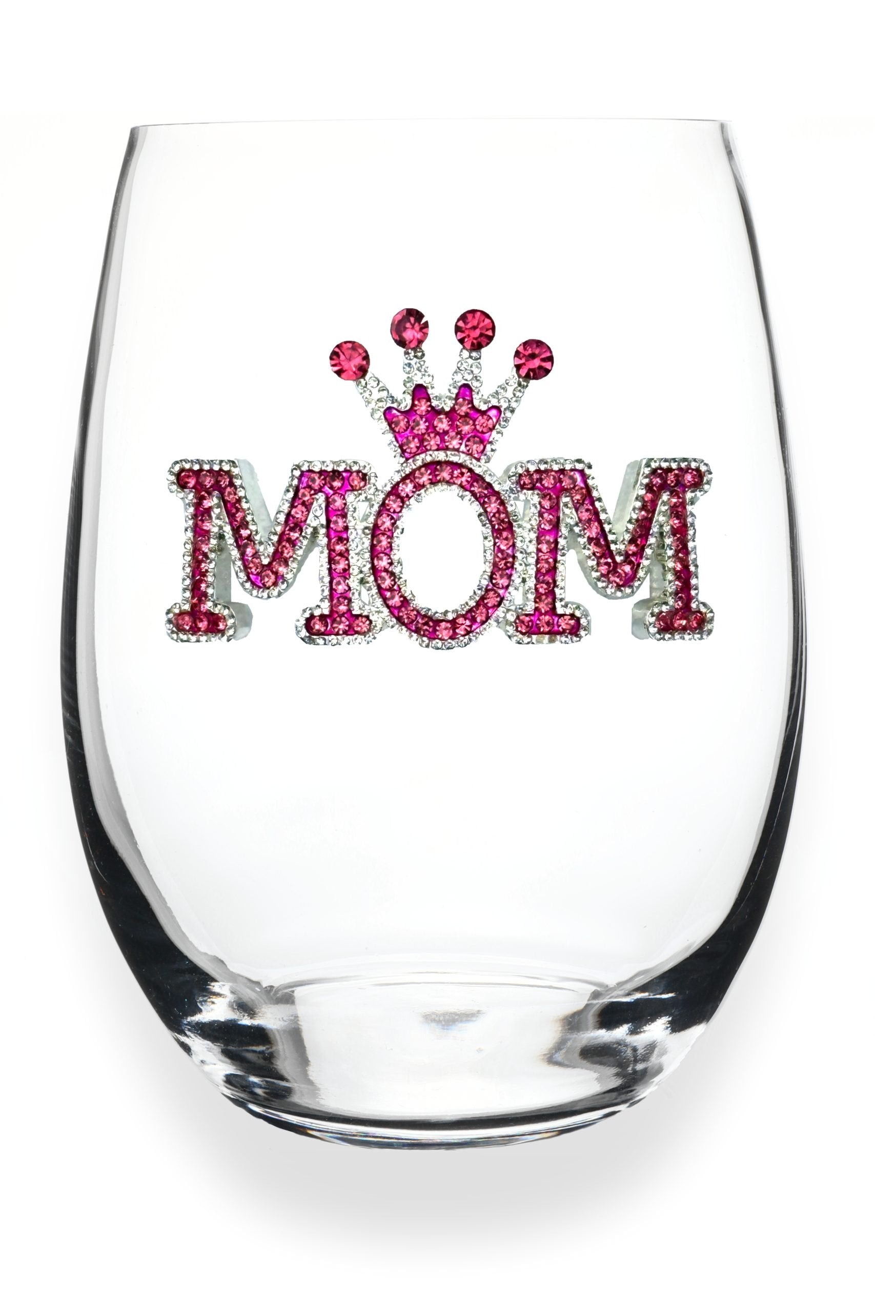 "MOM" Stemless Wine Glass