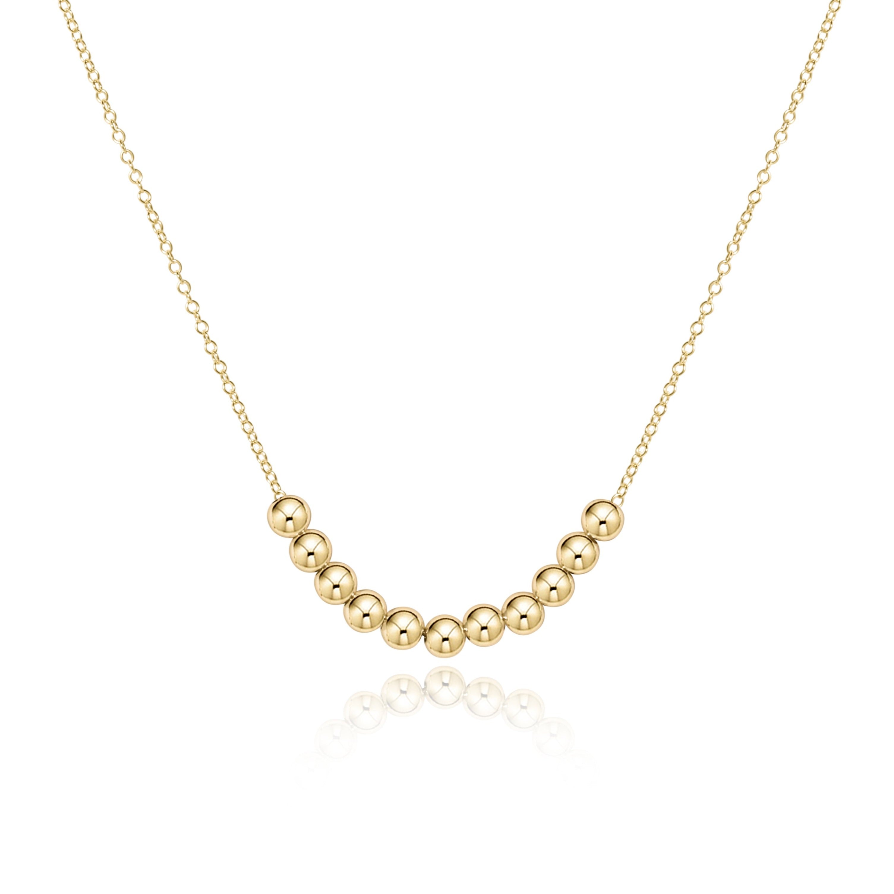 16" Necklace Gold - Classic Beaded Bliss - 2.5mm Gold