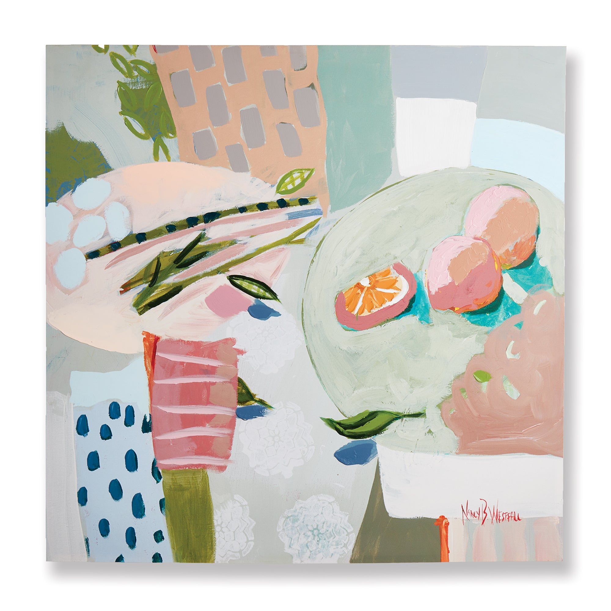 Madeline Hand-Embellished Giclee 40"x40"