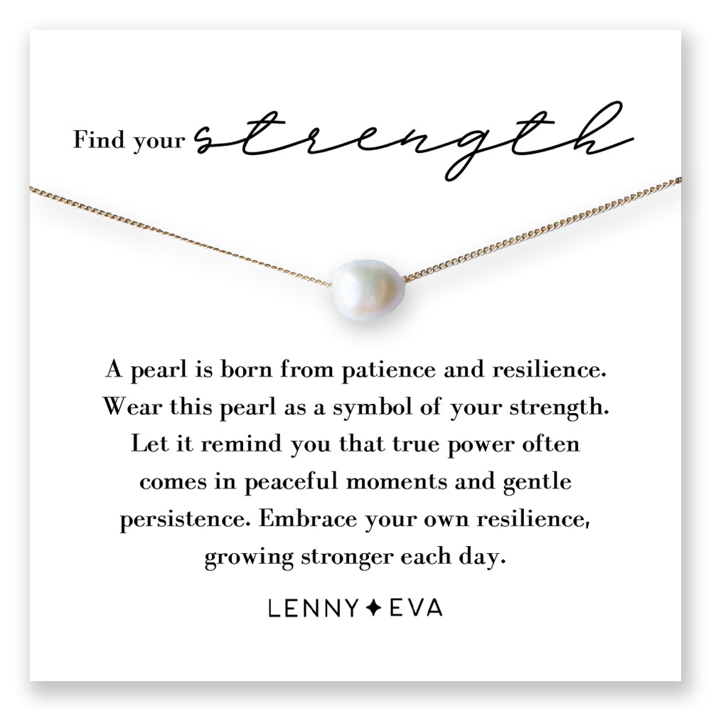 Intentions Necklace Pearl Slide