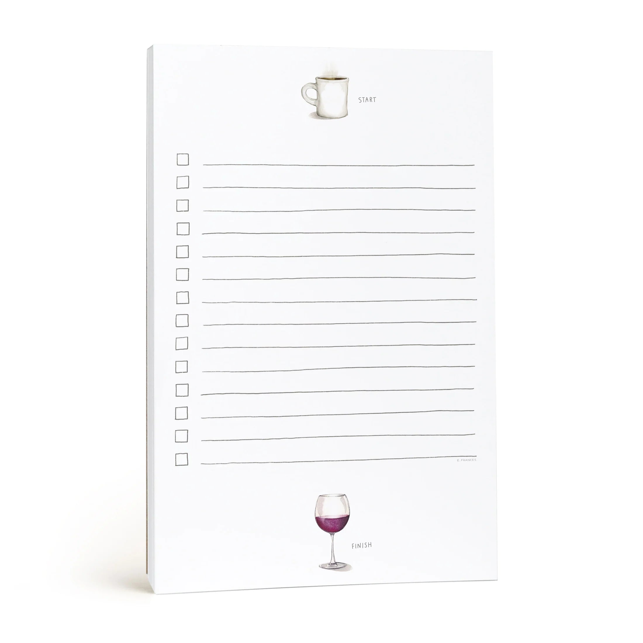 START & FINISH NOTEPAD