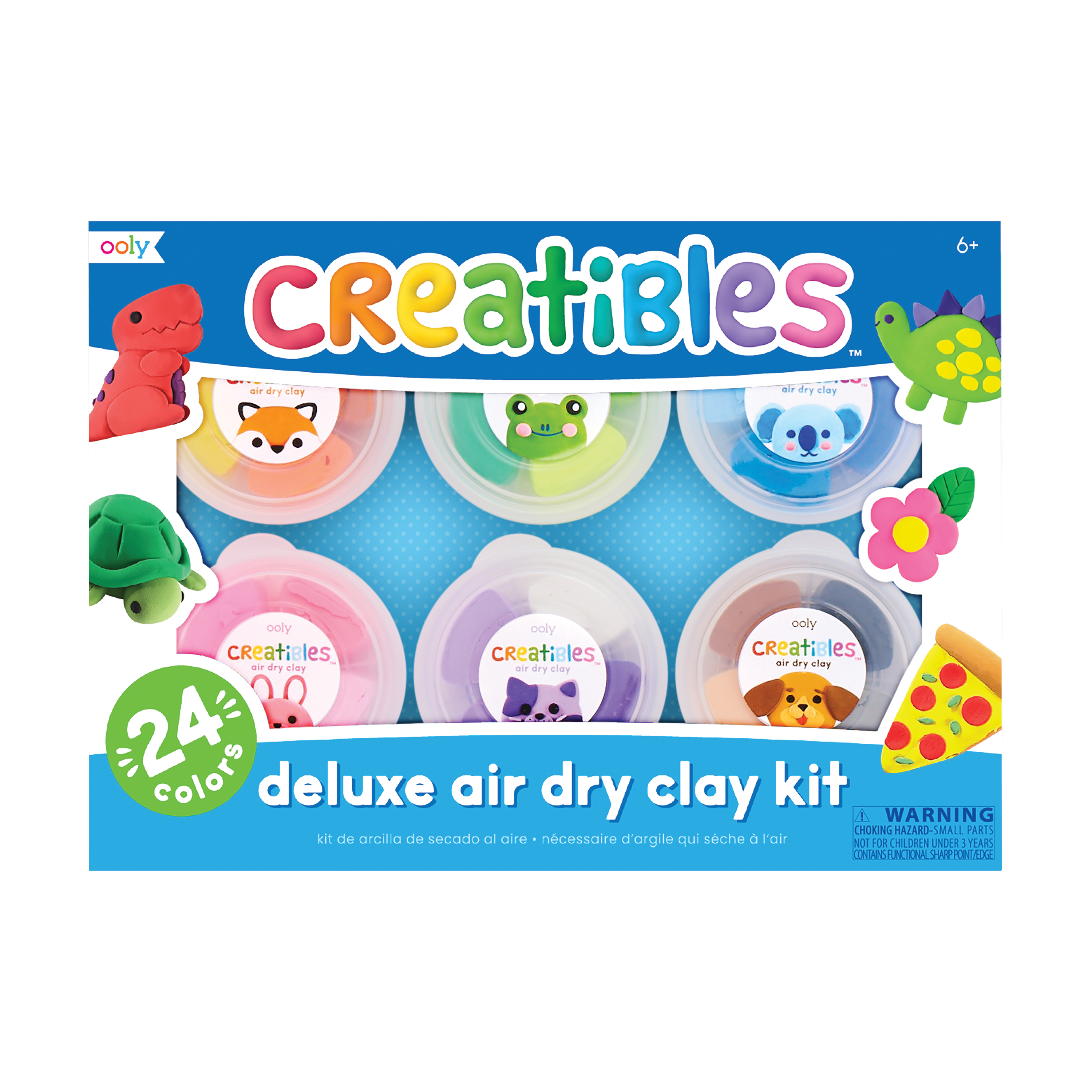 Creatibles: Air Dry Clay Kit (Set of 12 colors & 3 tools)