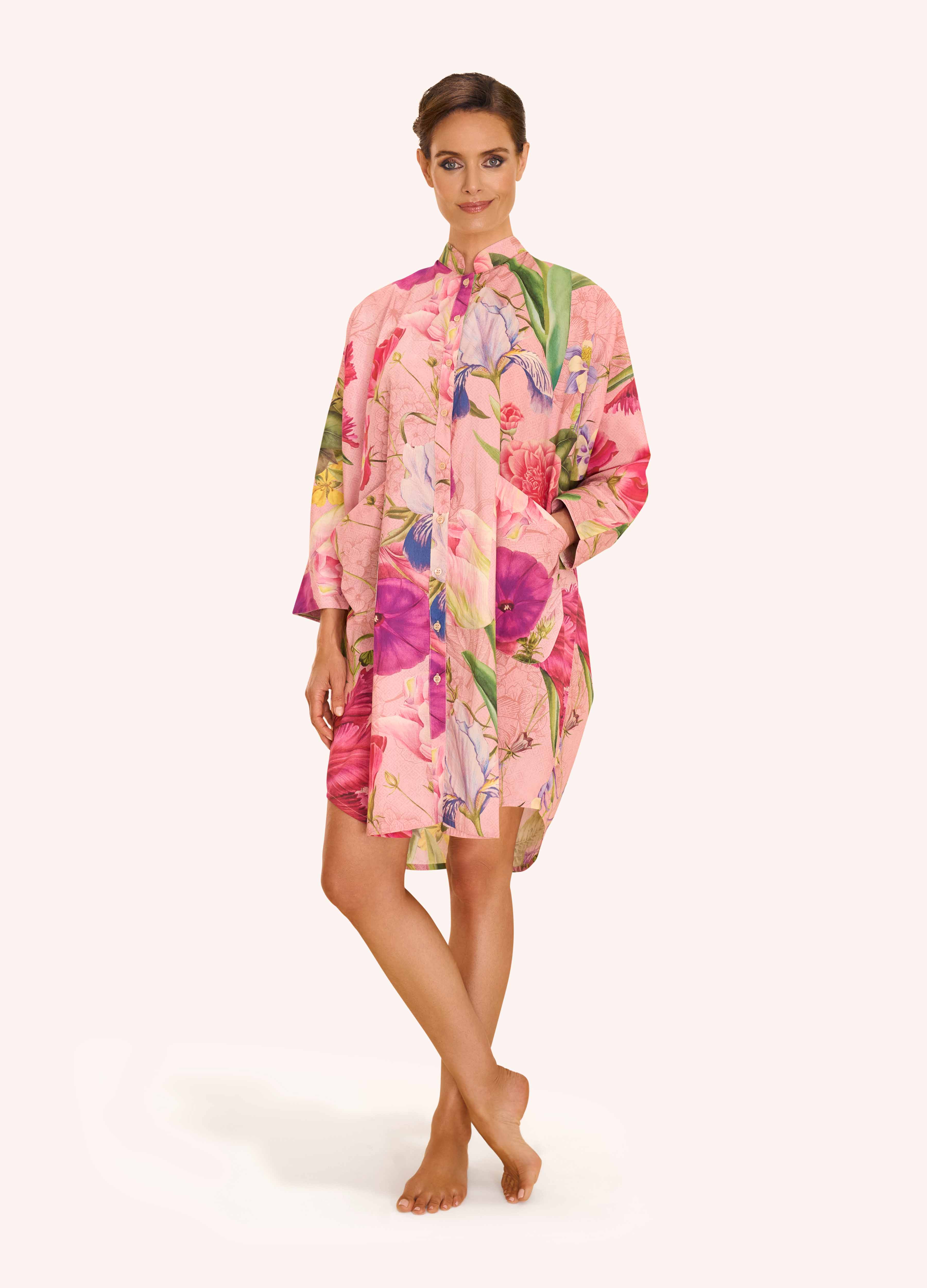 Oversized Shirt/Dress - Floral Study - Petal