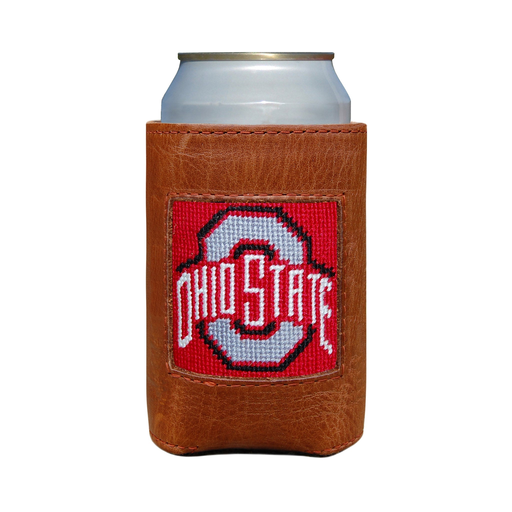 Ohio State (Red) - Needlepoint Can Cooler