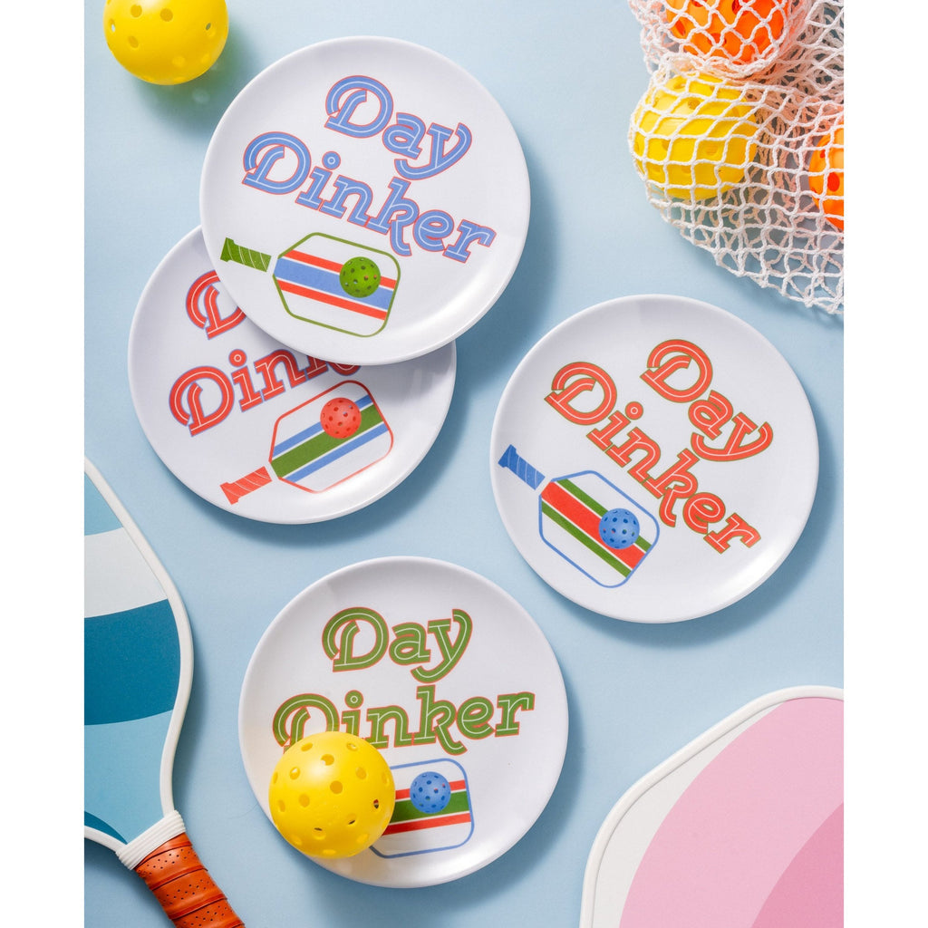 Melamine Pickleball Appetizer Plates (set of 4)
