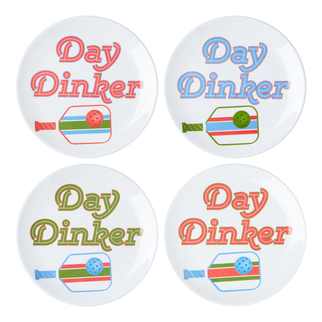 Melamine Pickleball Appetizer Plates (set of 4)