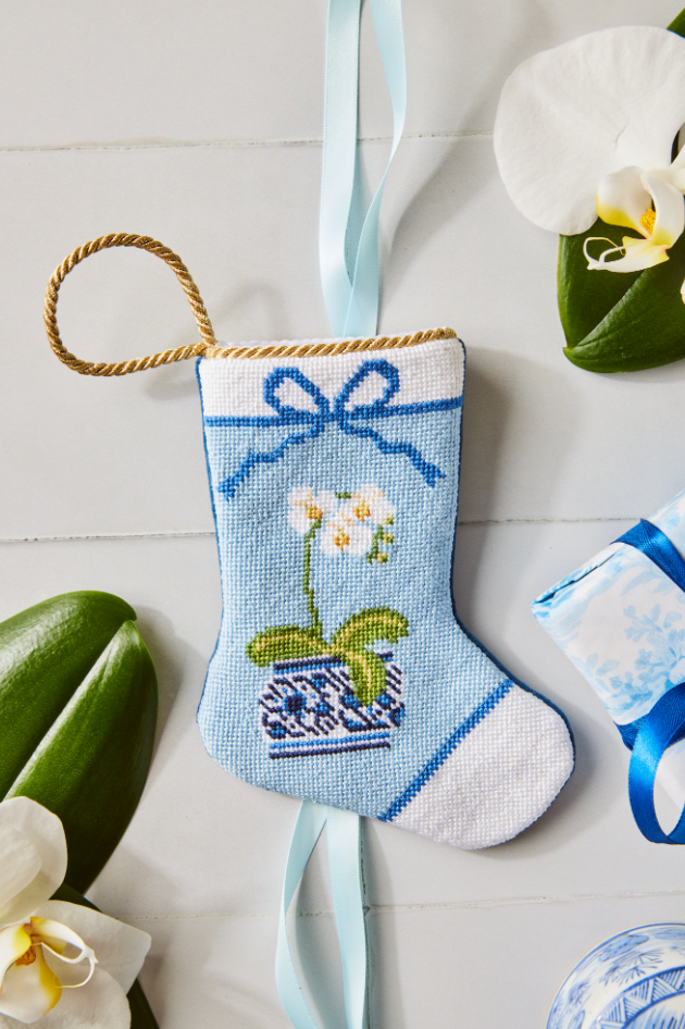 Porcelain Petals Bauble Stocking