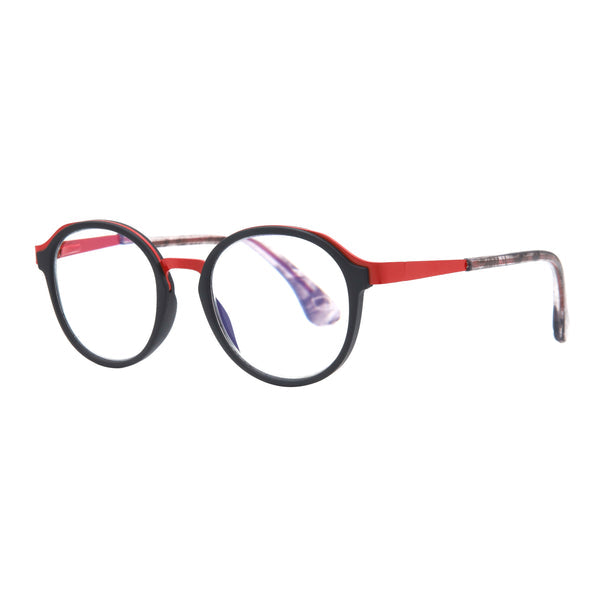 Teddy - Black/Red Metal (1.50) Blue Light Blockers