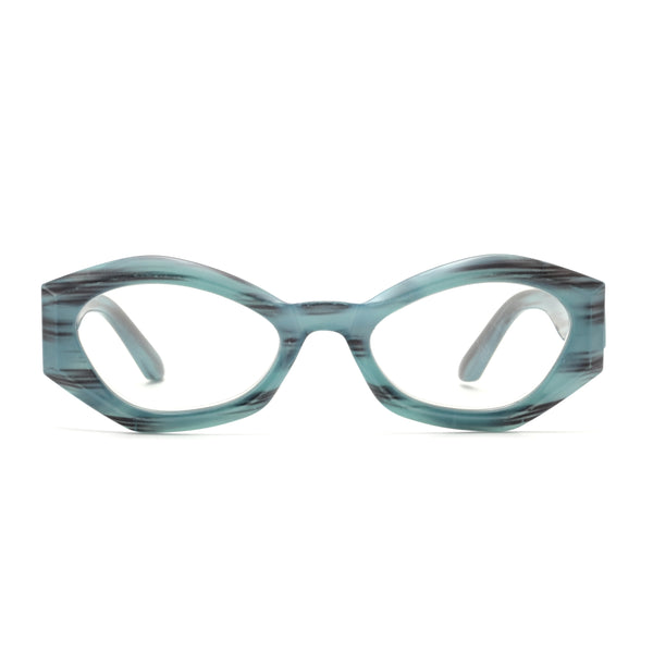 Nicola - Teal/Black Streaks (1.50) Blue Light Blockers