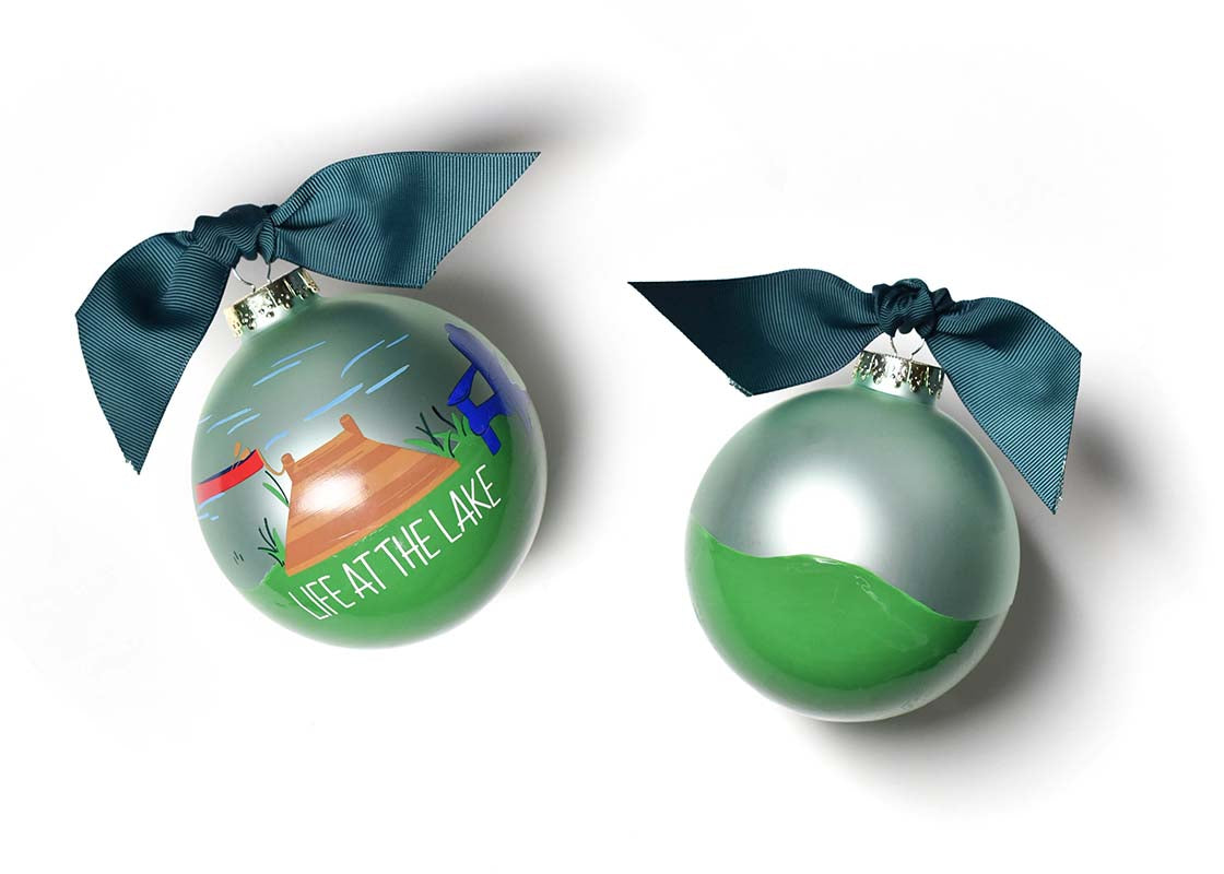 Life at the Lake Glass Ornament