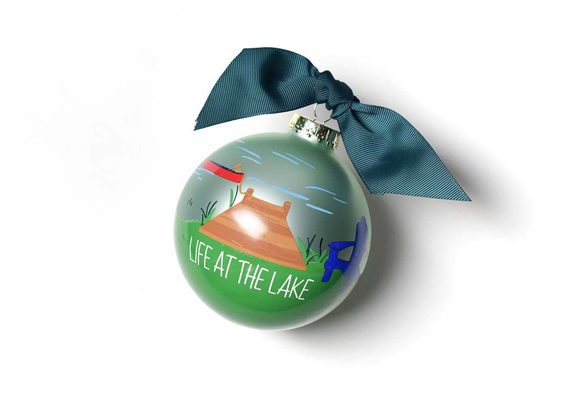 Life at the Lake Glass Ornament