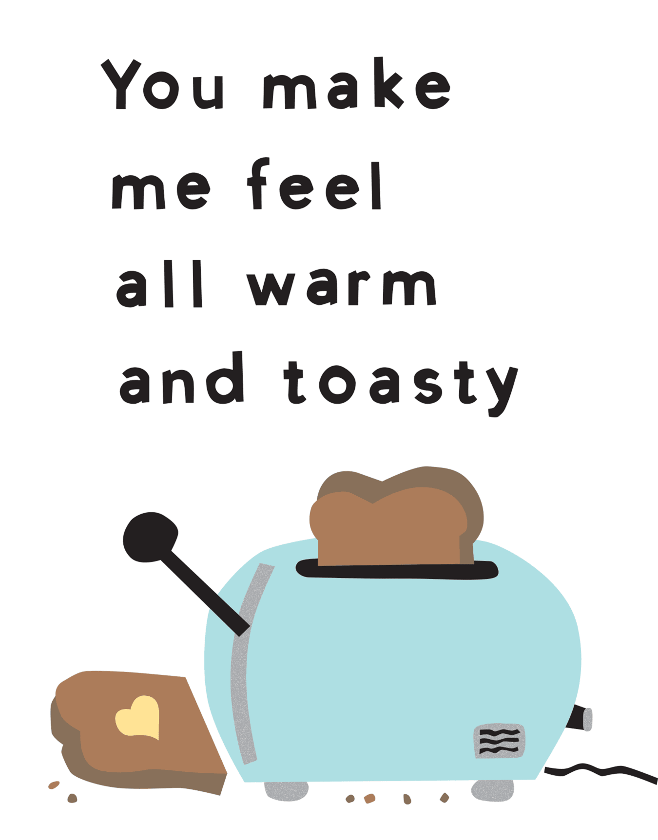 TOASTER LOVE GREETING CARD