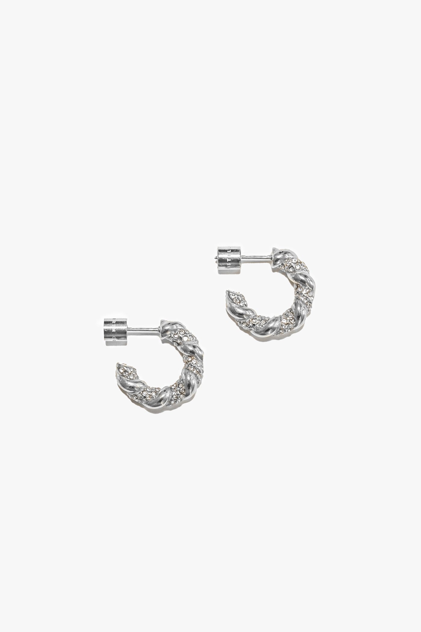 Rita Hoops - Pave - Silver