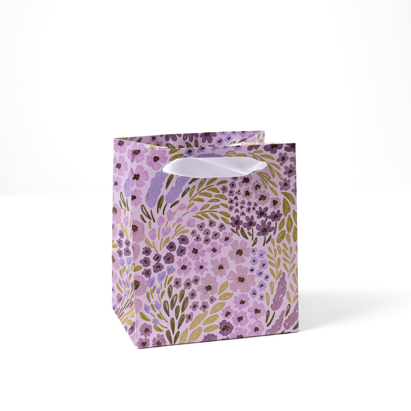 LILAC FLORAL GIFT BAG-MEDIUM