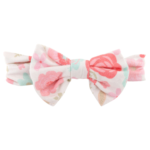 Bamboo Headband - Coral Flower