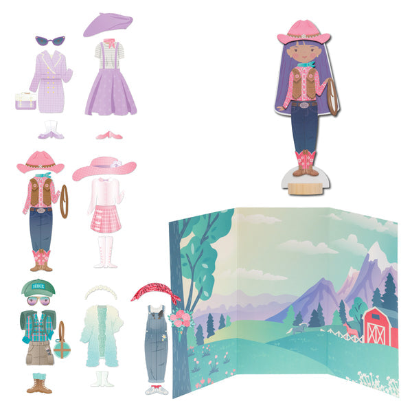 MAGNETIC DRESS UP DOLL- WORLD TRAVEL