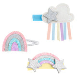 HAIR CLIPS-GLITTER RAINBOW