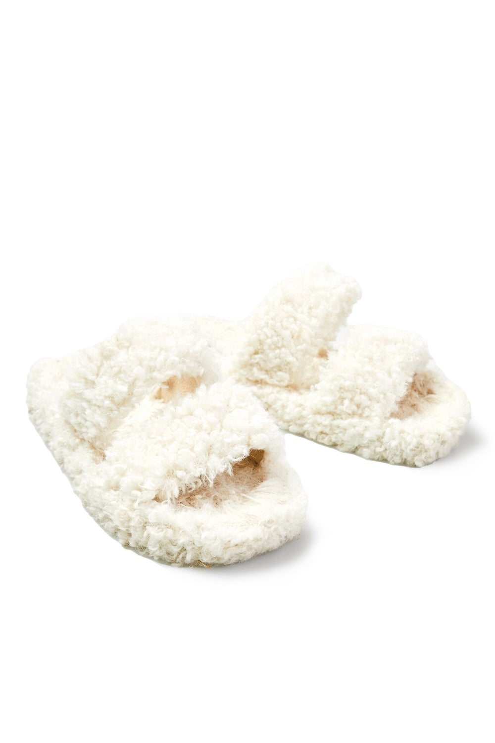 Sherpa Slide Slippers Cream M/L