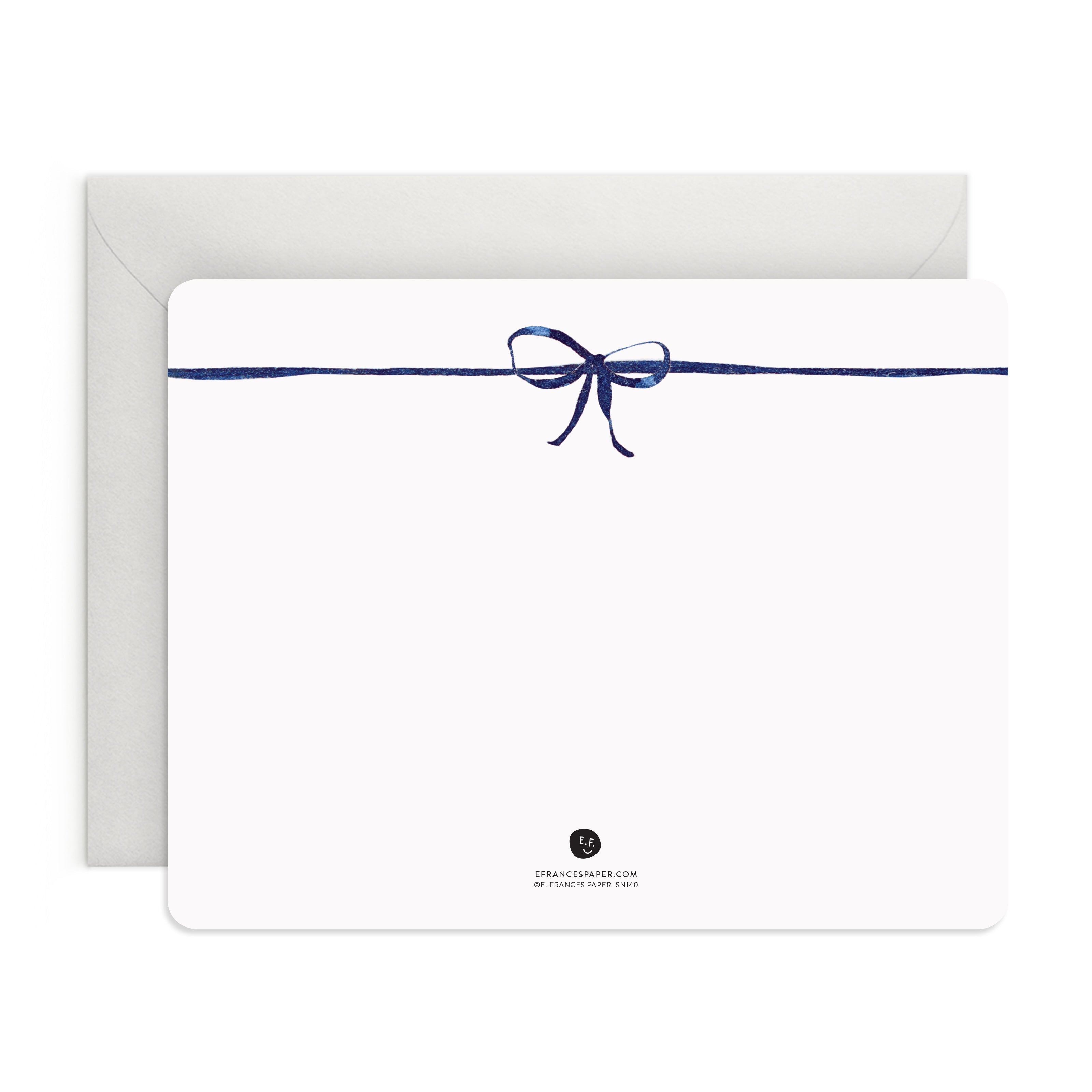 NAVY BOW FLAT NOTES BOXED SET OF 8