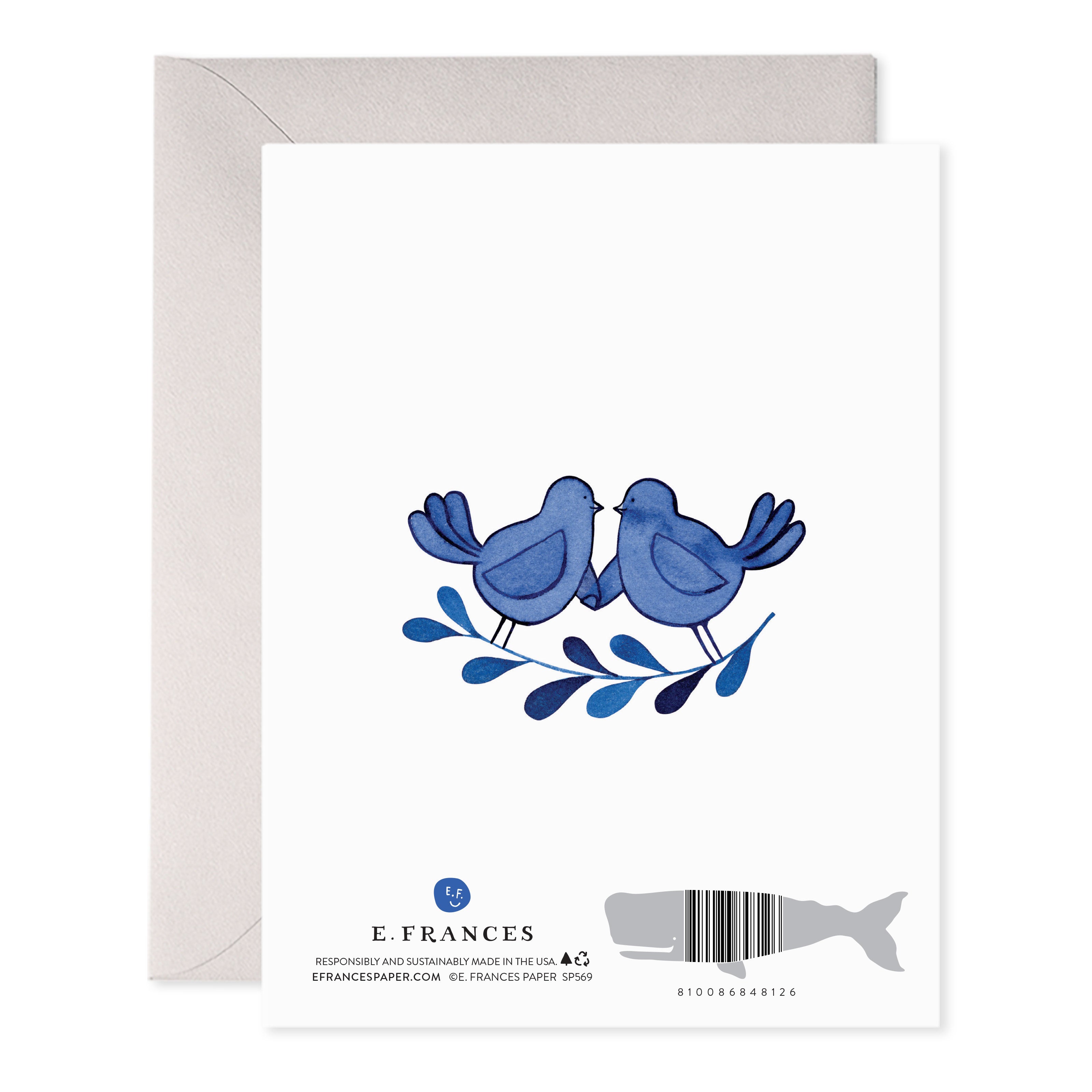BLUE BIRDS ANNIVERSARY GREETING CARD