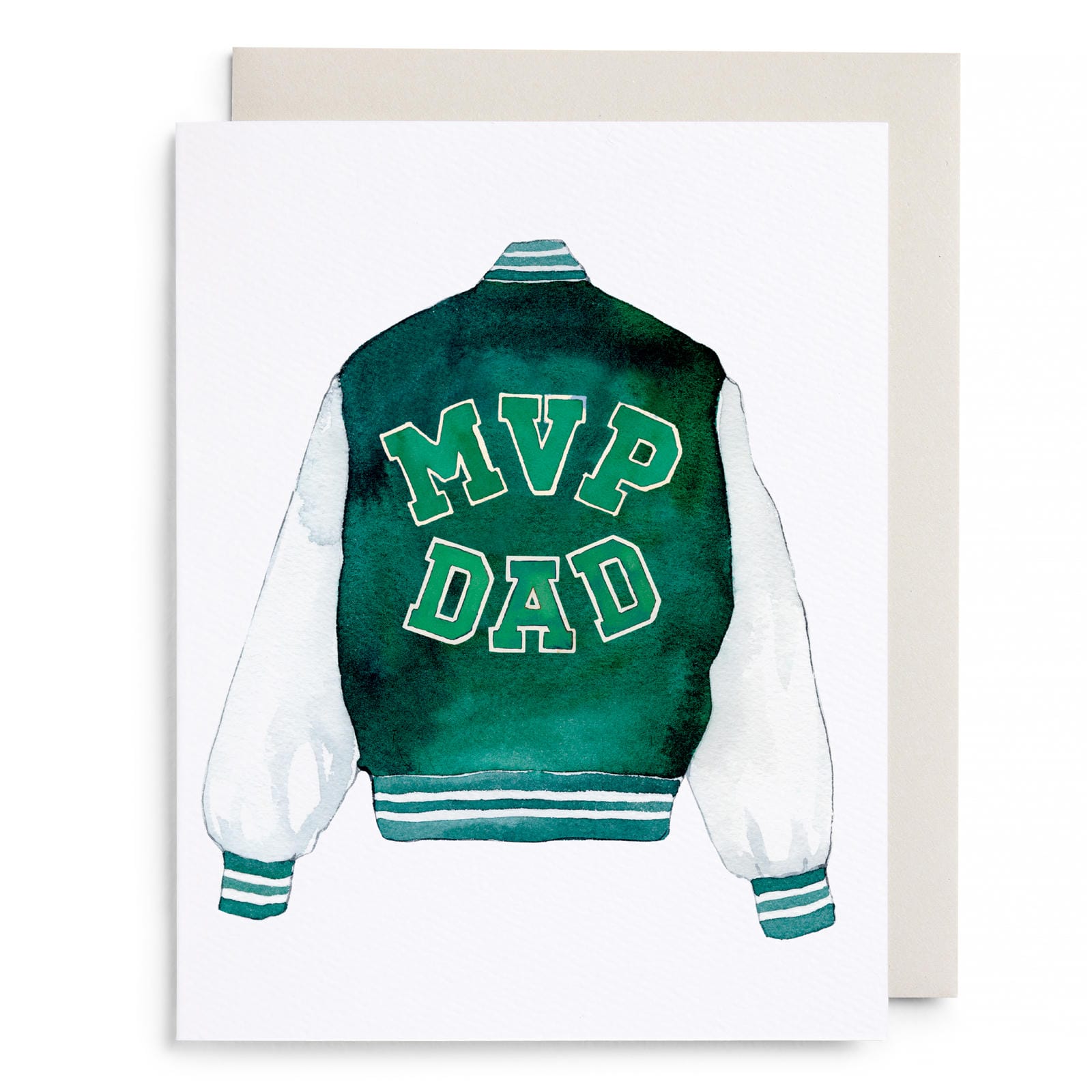 MVP Varsity Jacket Dad - Greeting Card