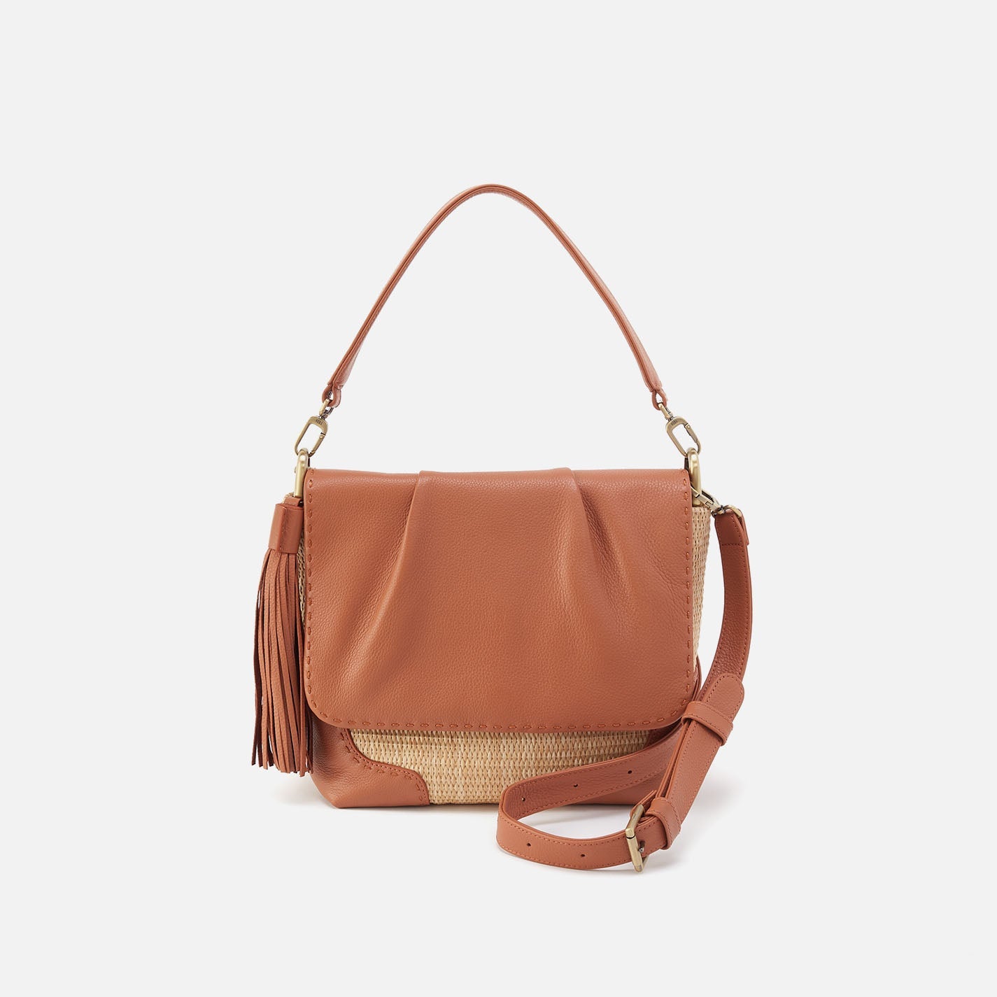 Harley Convertible Shoulder Bag - Natural Straw