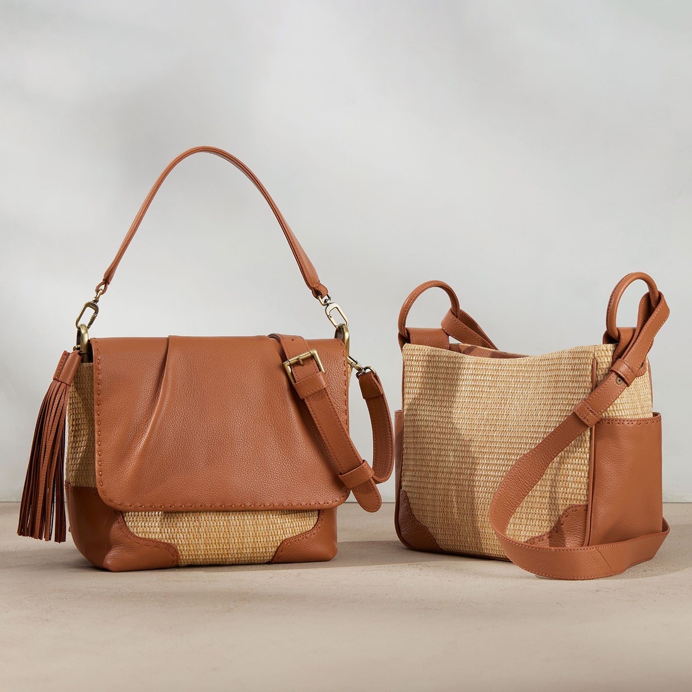 Harley Convertible Shoulder Bag - Natural Straw