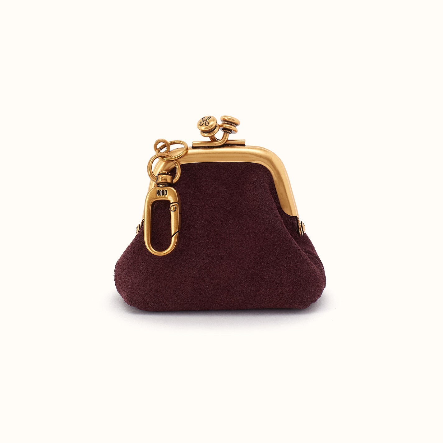 RUN FRAME POUCH HOBO BAG CHARM-DARK CHERRY