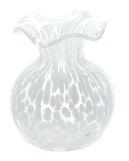 RUFFLED VASE-WHITE