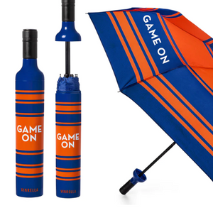 Game On - Blue/Orange Bottle Umbrella