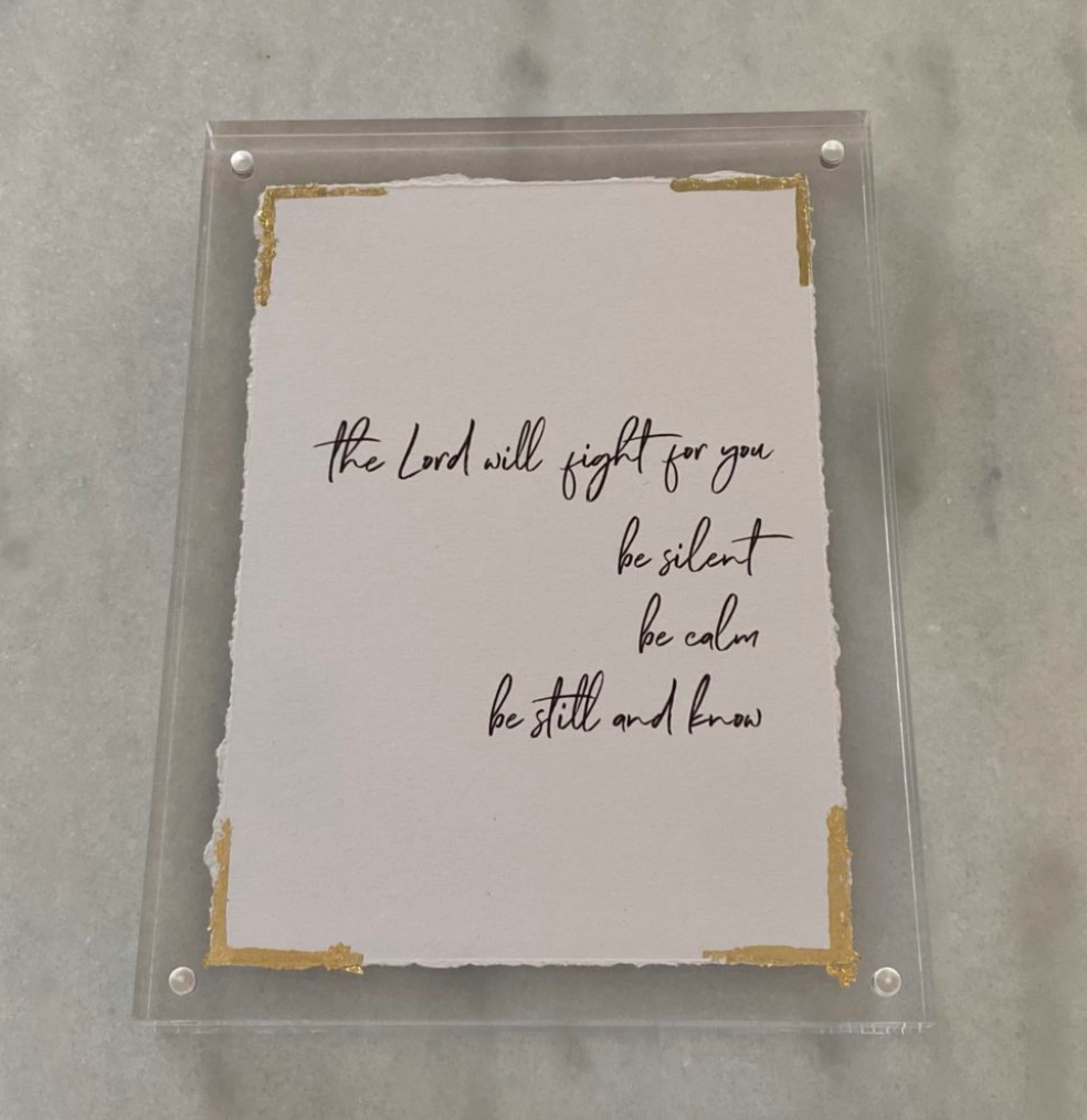 6" x 8" Acrylic Frame w/ Gold Accents - God Promises