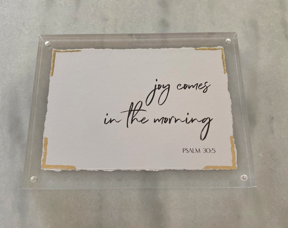 6" x 8" Acrylic Frame w/ Gold Accents - God Promises