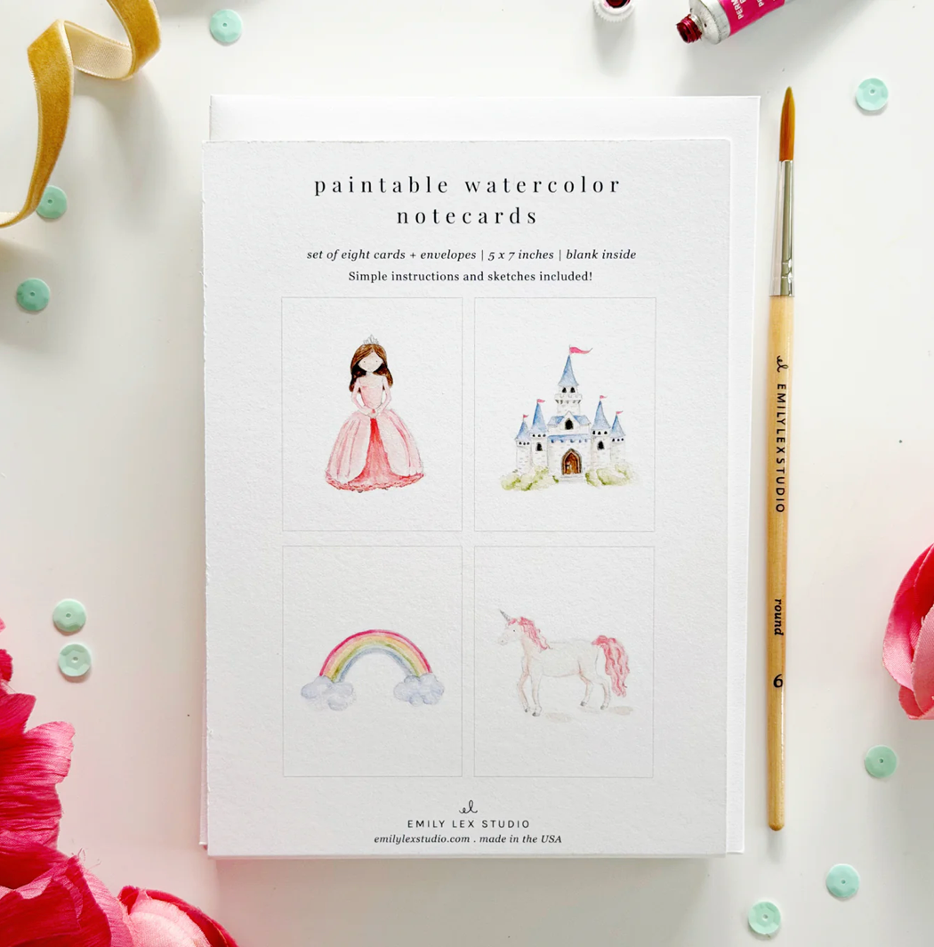 Fairytale Paintable Watercolor Notecard Set