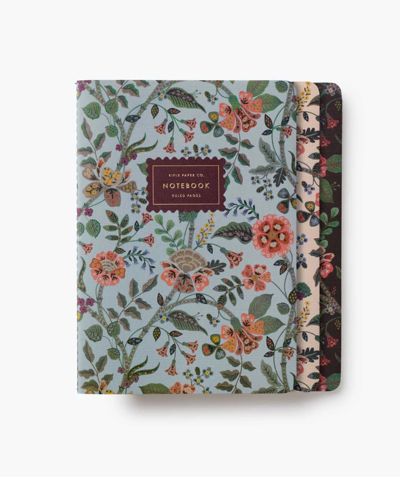 Metallic Gold Accent Notebooks - Assorted (set of 3)