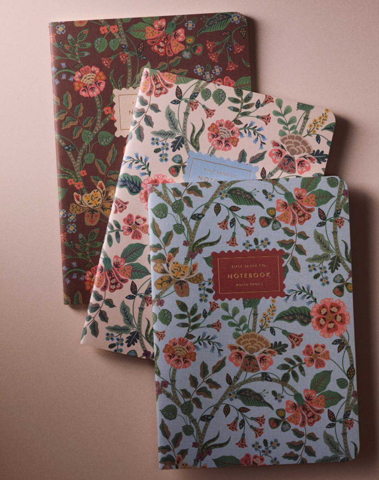 Metallic Gold Accent Notebooks - Assorted (set of 3)