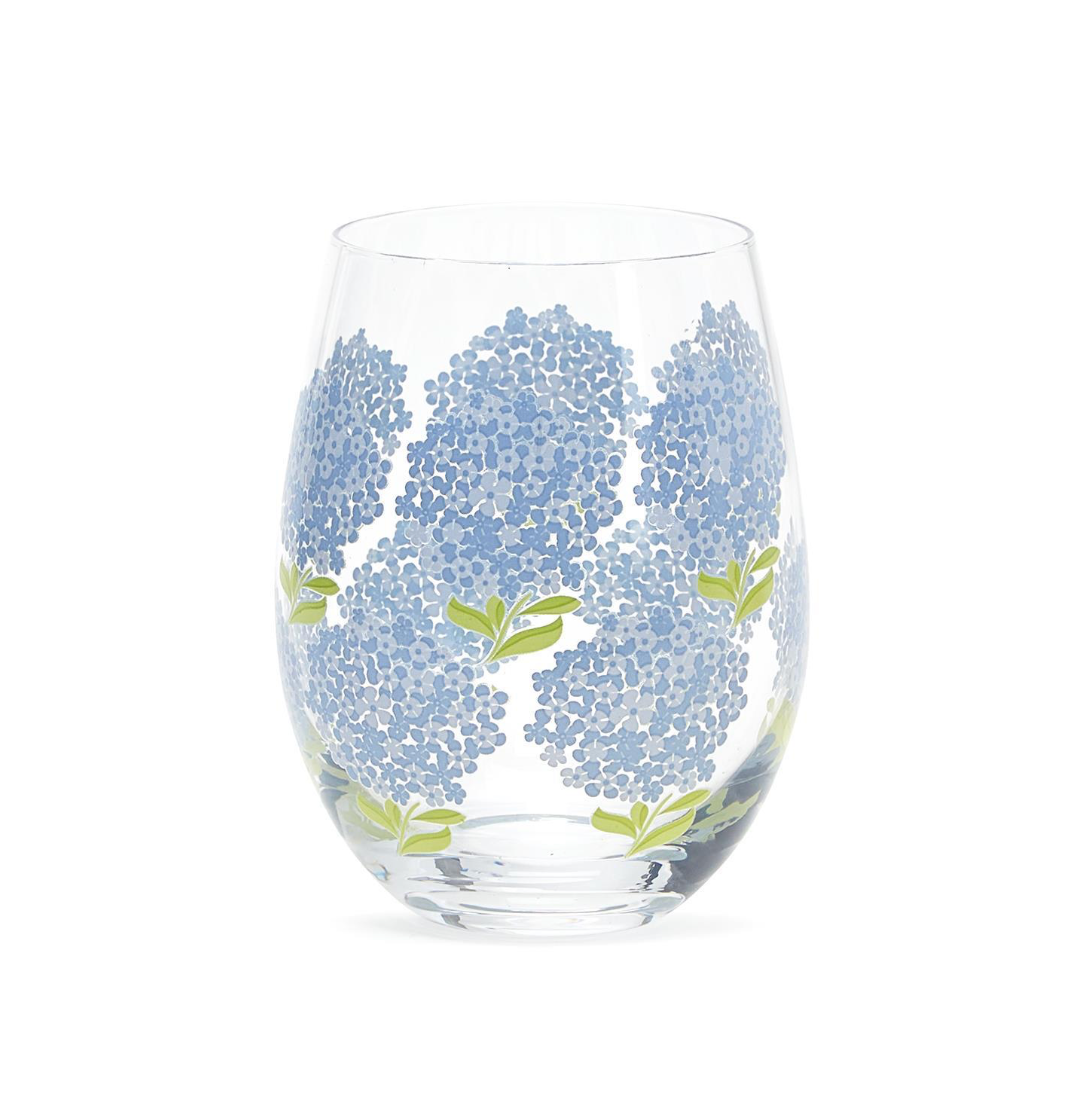 Hydrangea Stemless Wine Glass