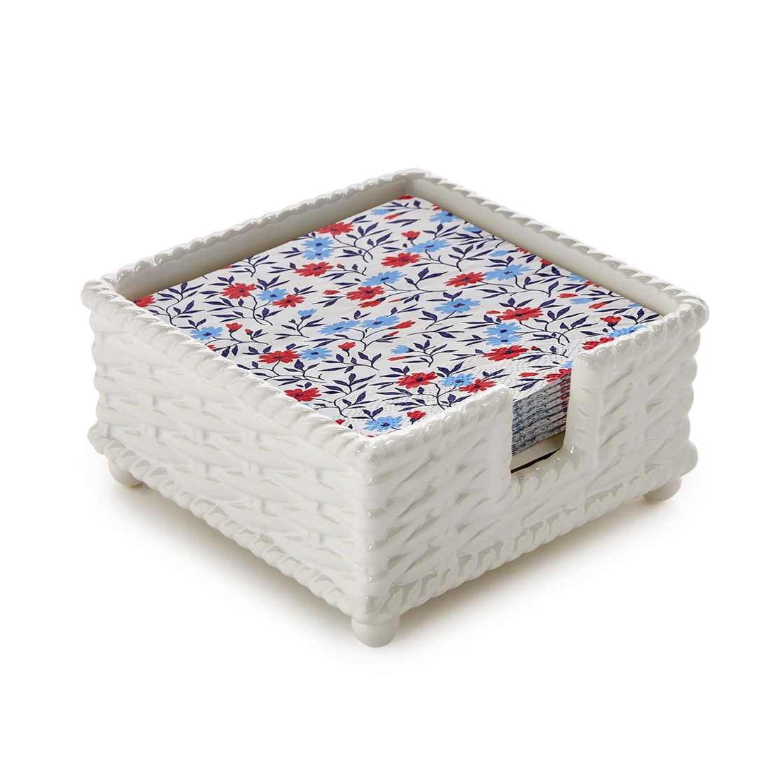 Basketweave Cocktail Napkin Holder