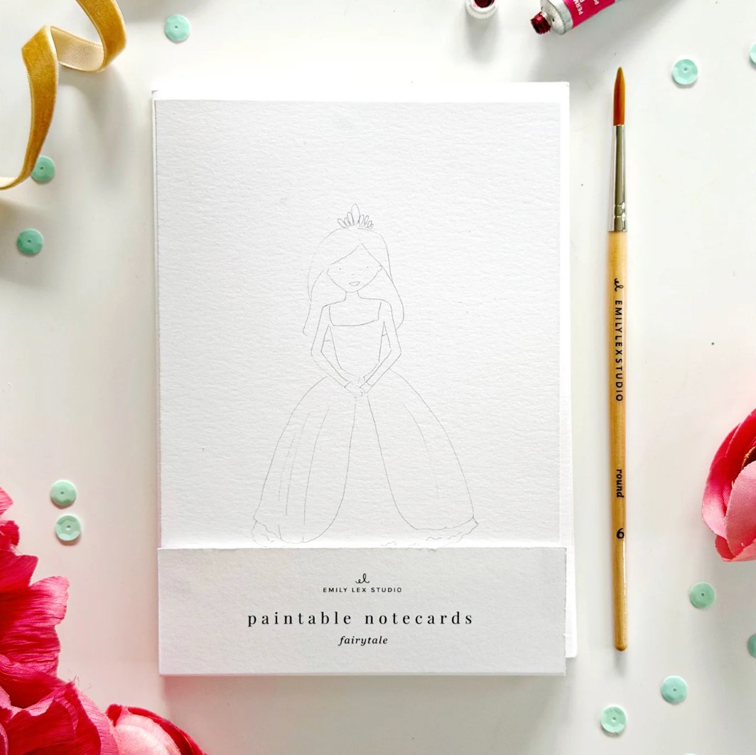 Fairytale Paintable Watercolor Notecard Set