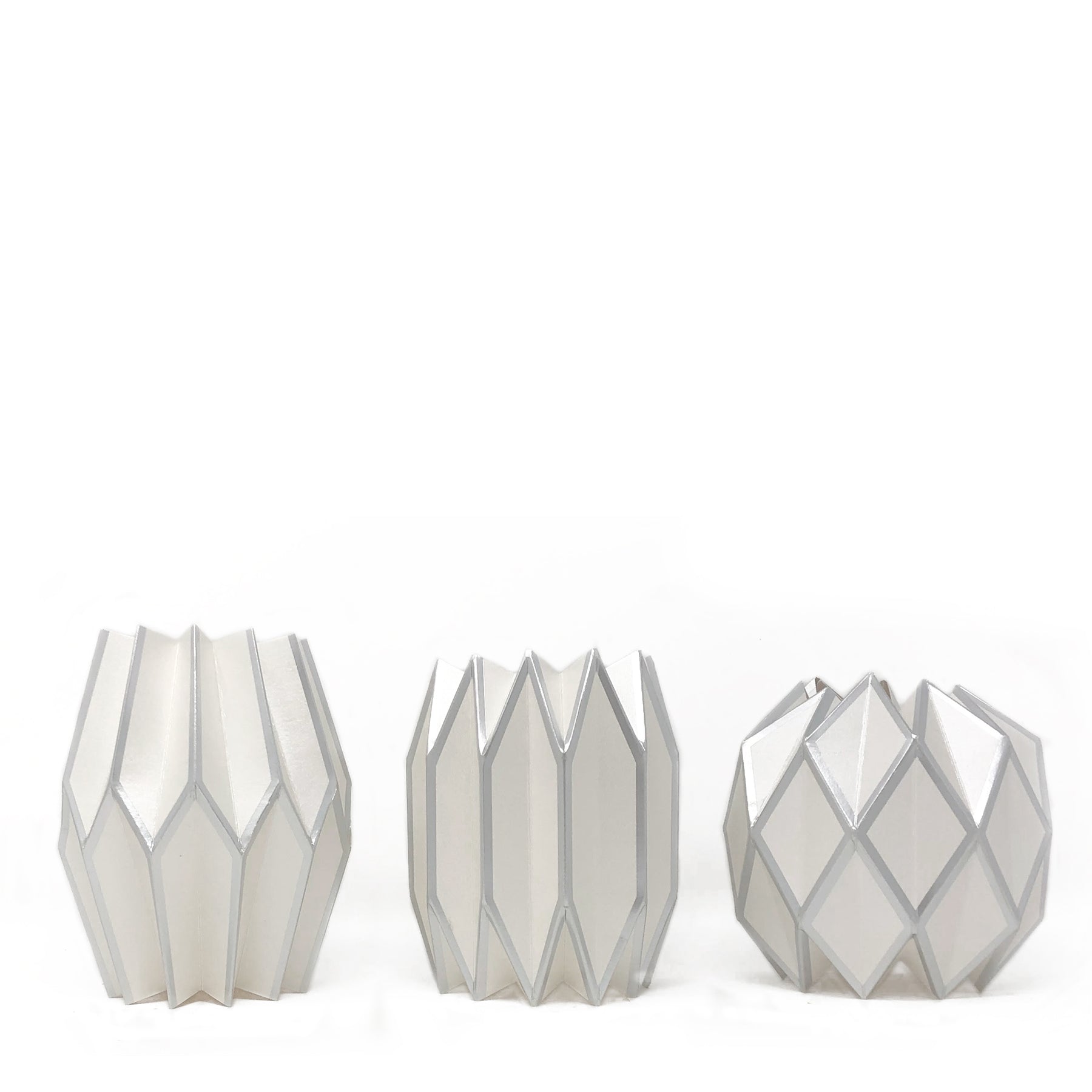 Silver Pearl w/Silver Foil Paper Vase Wrap (set of 3)