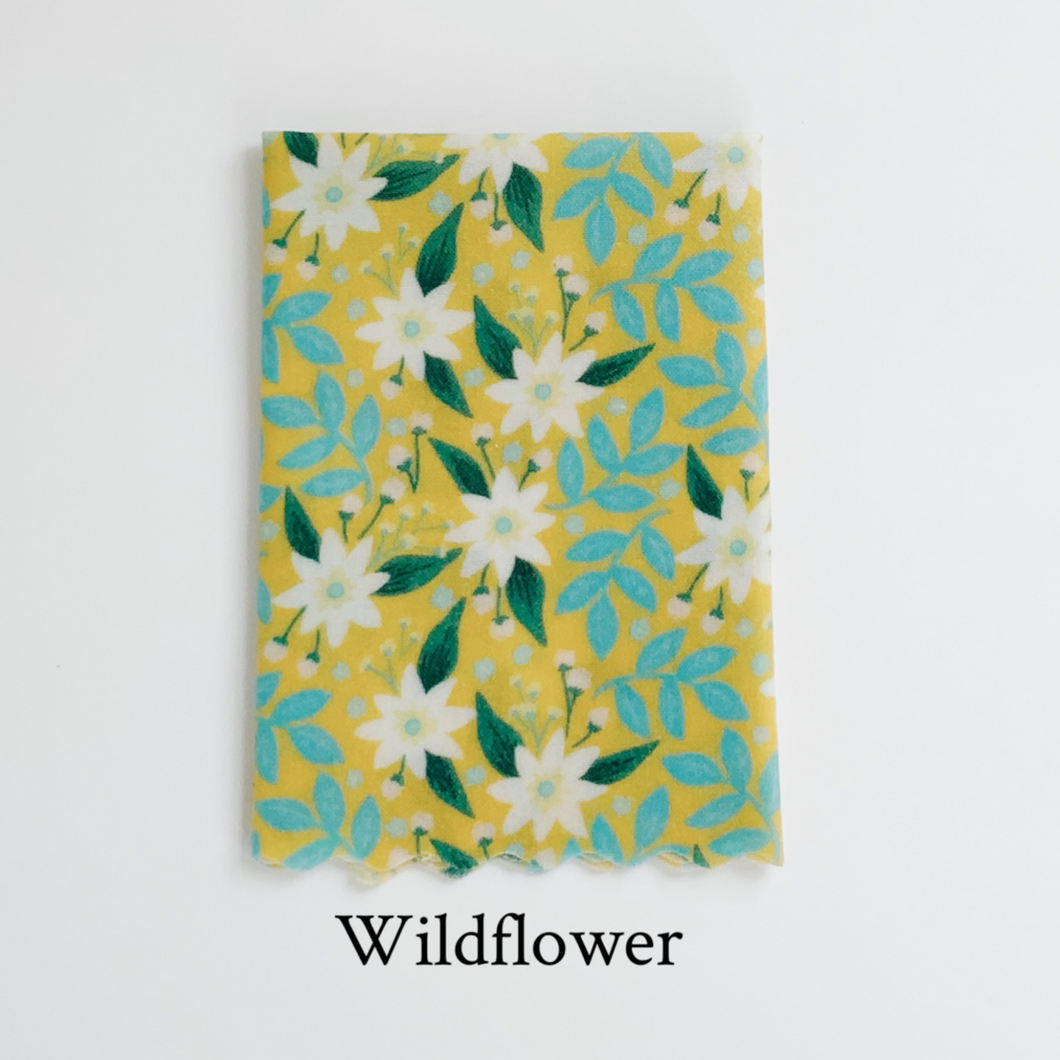 MEDIUM BEESWAX WRAP SET OF 2 WHITE HONEYCOMB