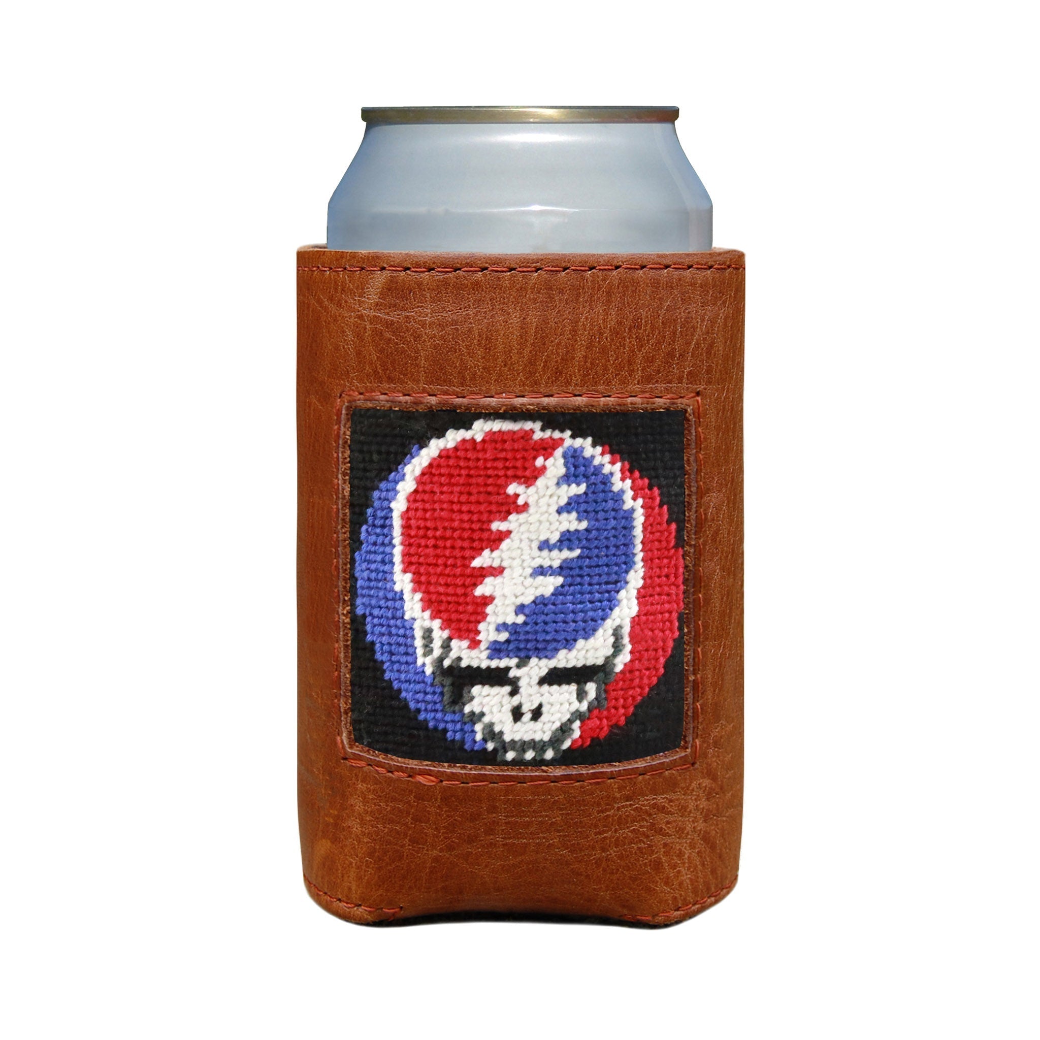 Steal Your Face (Black) - Needlepoint Can Cooler