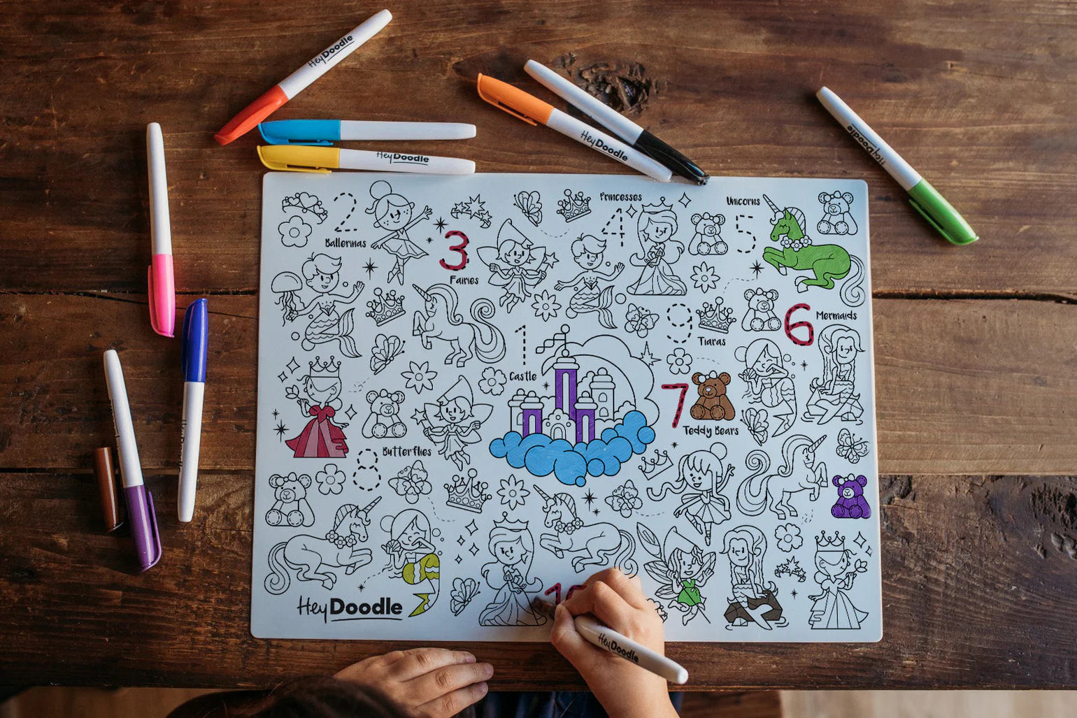 REUSABLE SILICONE ACTIVITY MAT W/MARKERS-"SUGAR & SPICE"